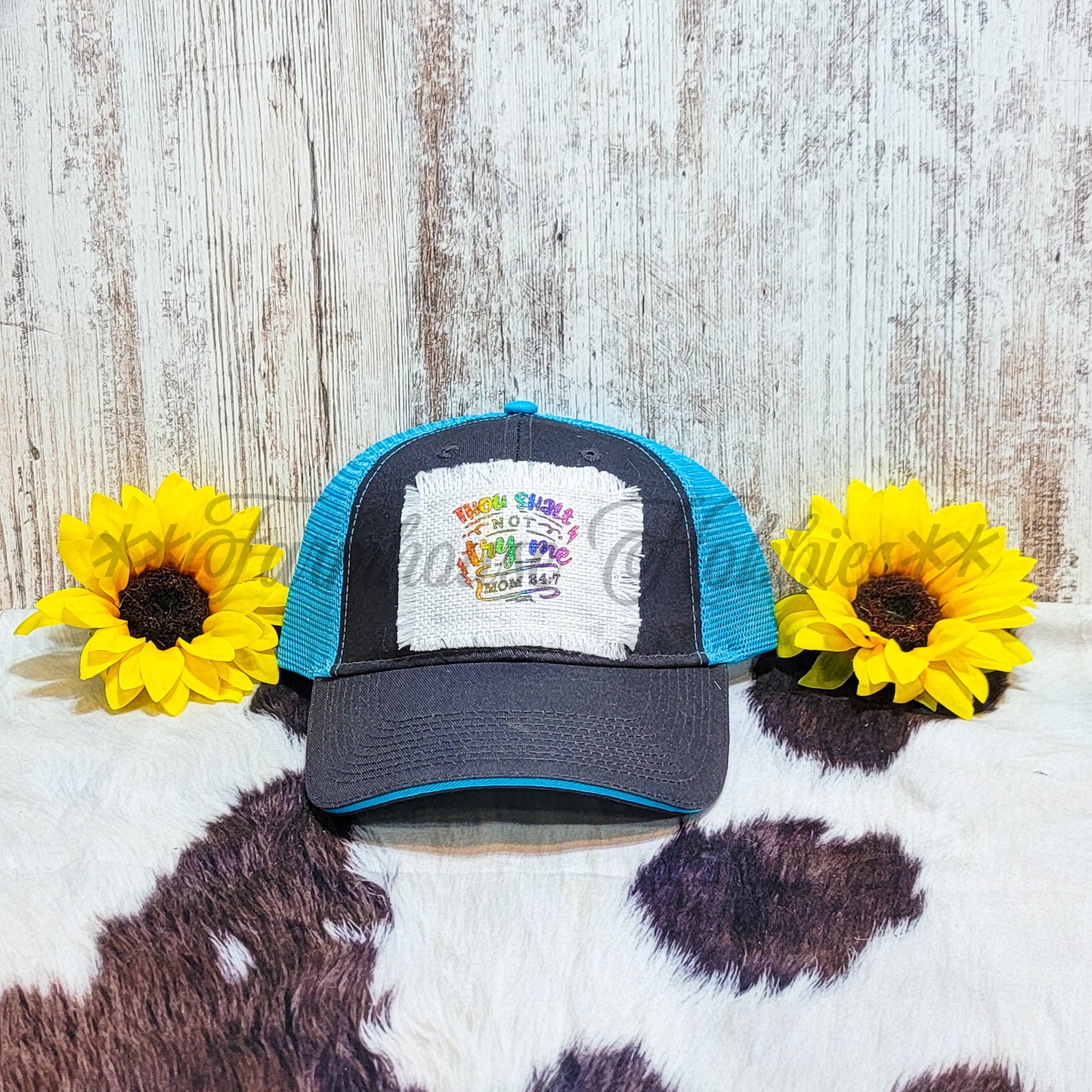 Thou Shalt Not Try Me Hat w/Patch Farmhouse Hobbies