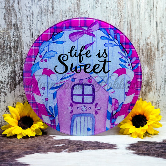 Lg. Round - Life is Sweet Home Decor/Accessories Farmhouse Hobbies   