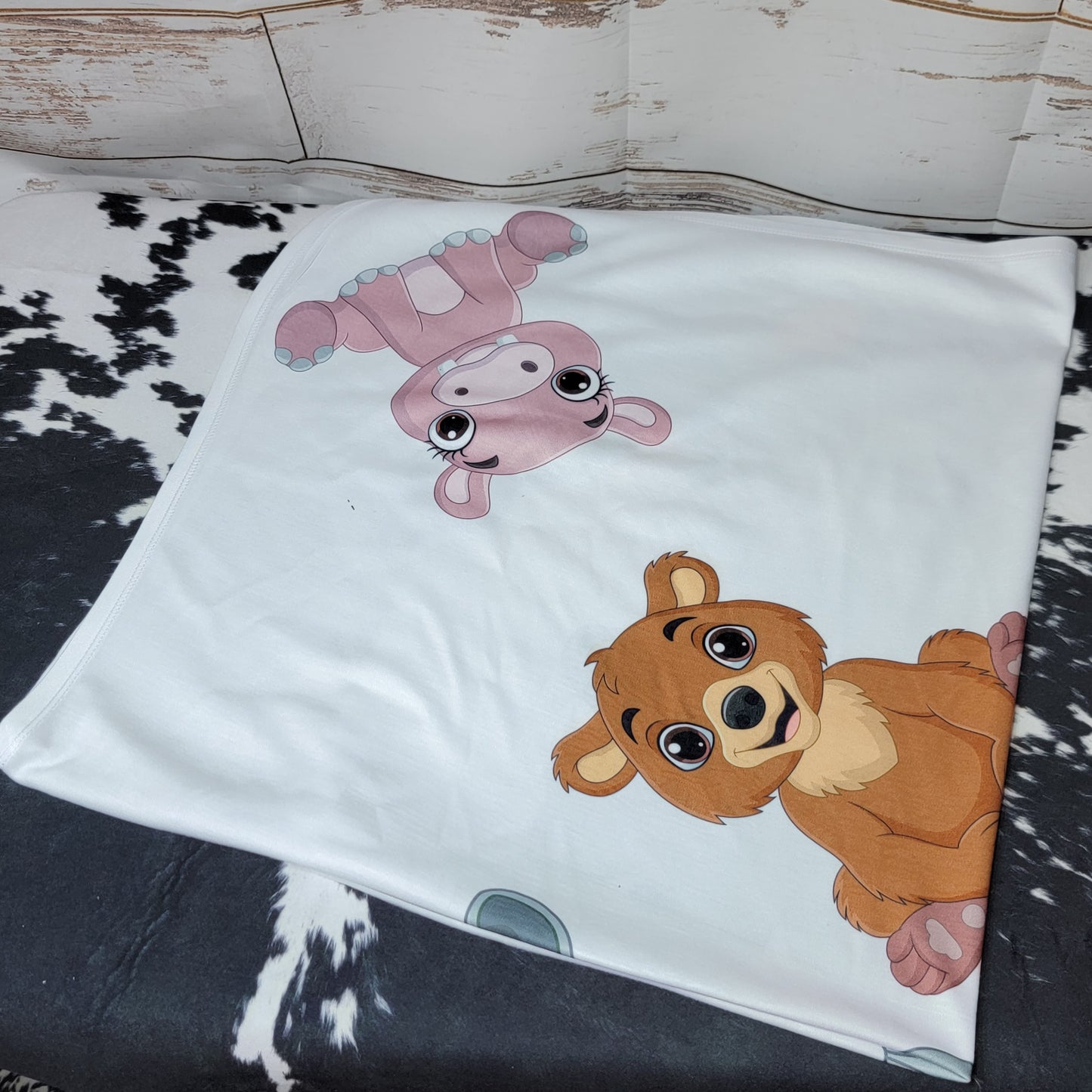 Baby Jungle Animal Receiving Blanket Home Decor/Accessories Farmhouse Hobbies