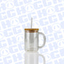 16 oz Sublimatable Glass Coffee Mug - Glitter Globe