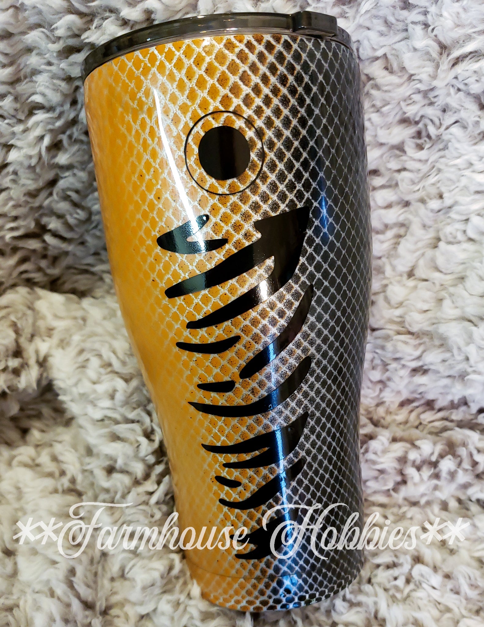 Orange Fishing Lure RTS Drinkware Farmhouse Hobbies   