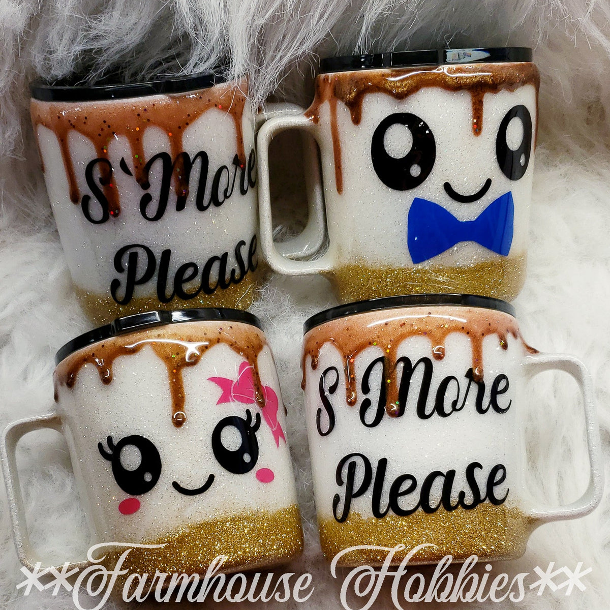 S'more Please Camper Set RTS Drinkware Farmhouse Hobbies   