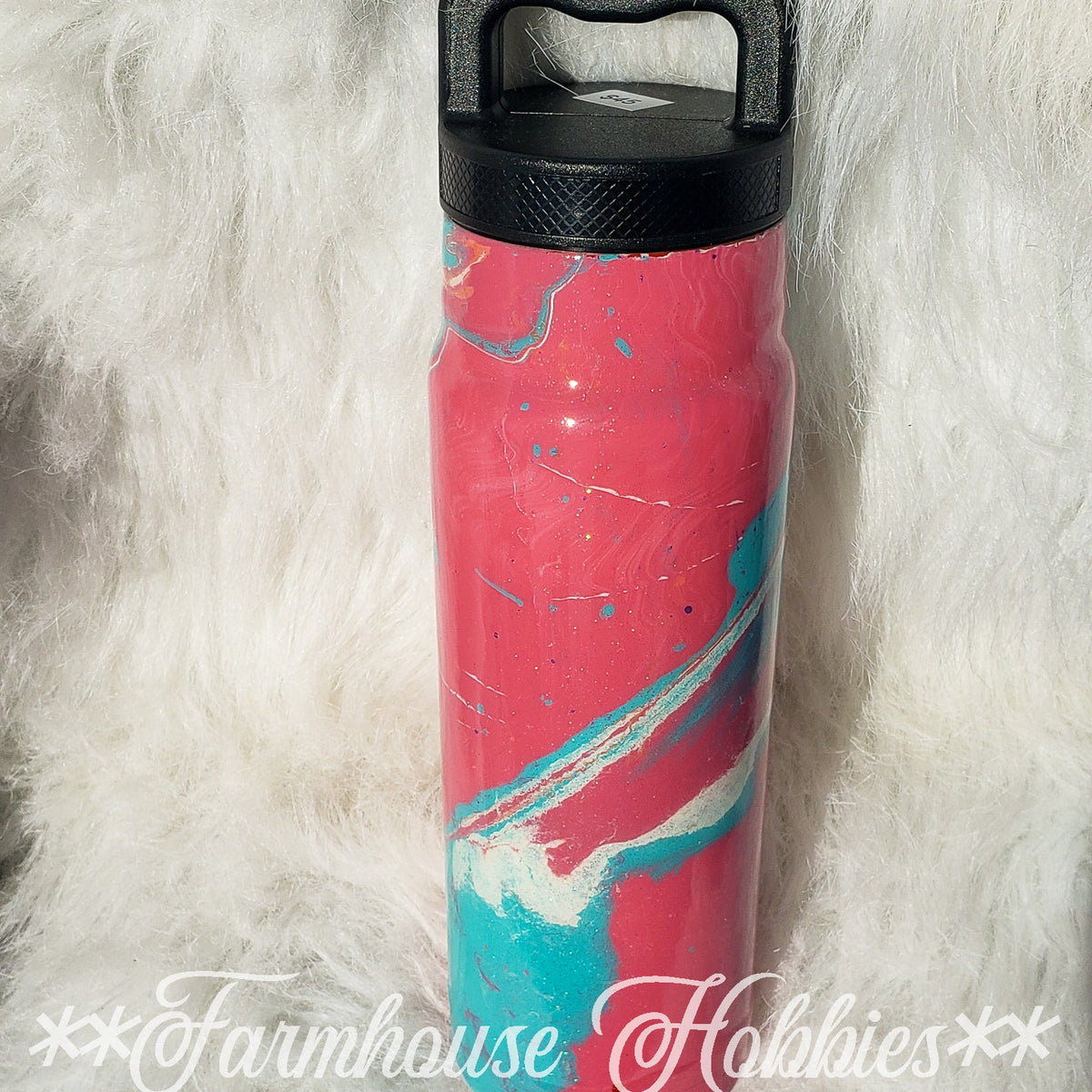 Pink & Teal Hydrodip RTS Drinkware Farmhouse Hobbies   