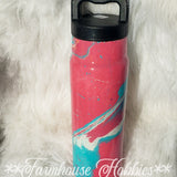 Pink & Teal Hydrodip RTS Drinkware Farmhouse Hobbies   