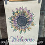 Rainbow Sunflower Welcome Canvas Garden Flag Home Decor/Accessories Farmhouse Hobbies   