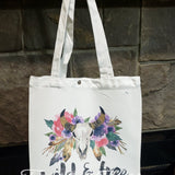 Wild & Free Canvas Tote Home Decor/Accessories Farmhouse Hobbies   