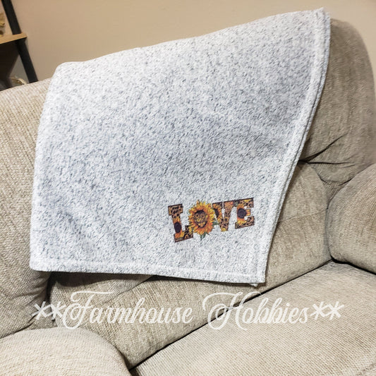 Sunflower Sweater Fleece Throw Blanket Home Decor/Accessories Farmhouse Hobbies   