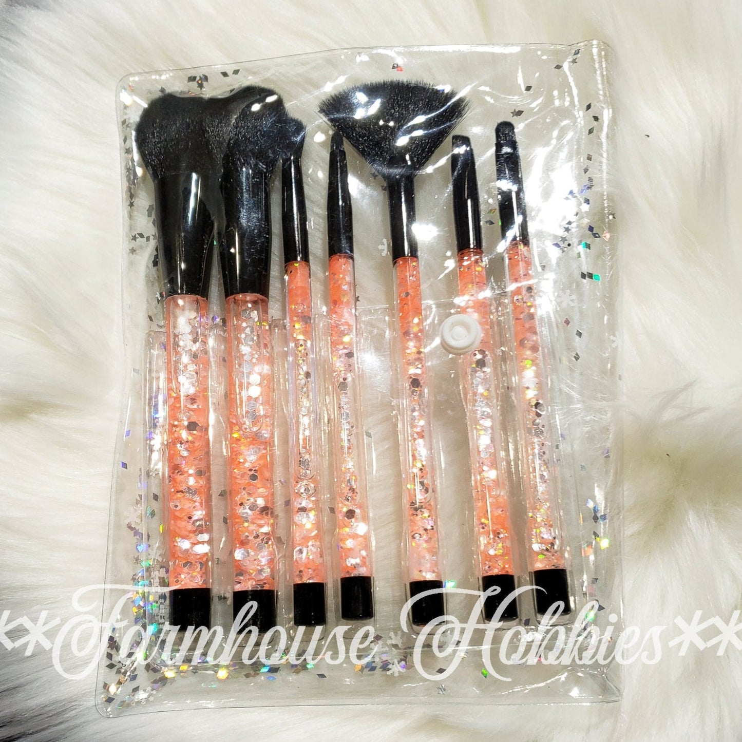 Black & Coral Makeup Brush Home Decor/Accessories Farmhouse Hobbies   