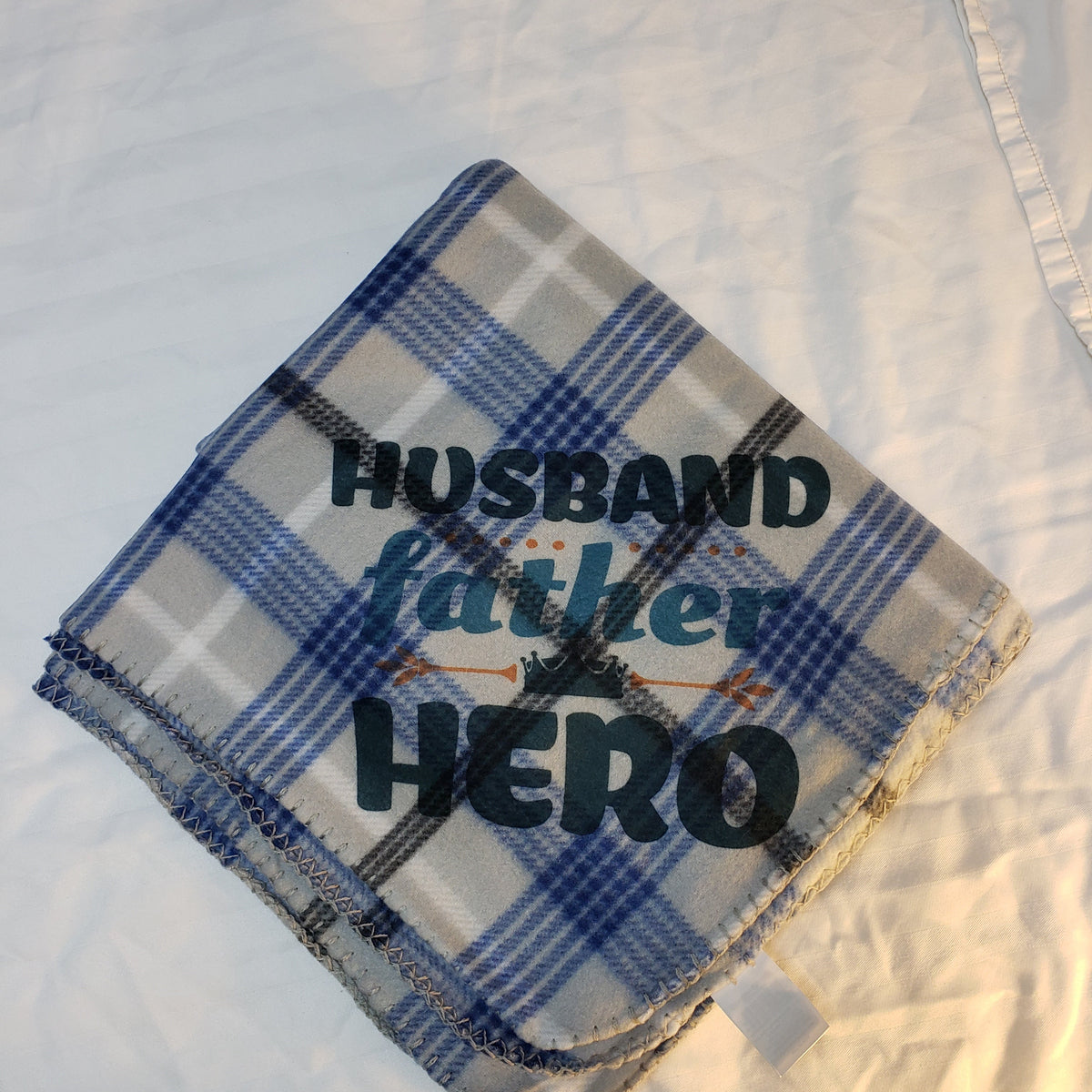 Blue Plaid Hero Fleece Blanket