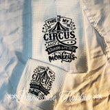 Towel/Wash Cloth Set - Circus Monkeys Home Decor/Accessories Farmhouse Hobbies   