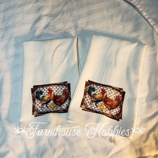 Towel Set - Chickens Home Decor/Accessories Farmhouse Hobbies   