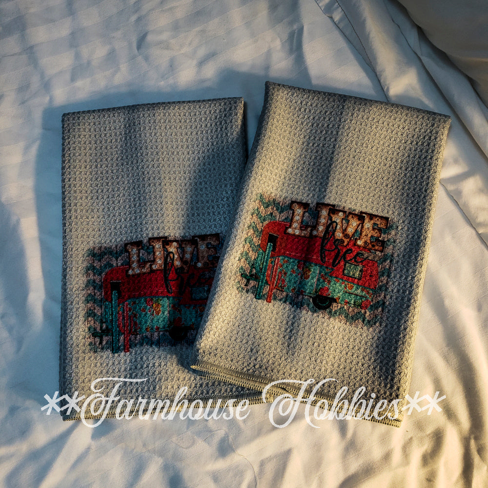 Towel Set - Live Free Camping Home Decor/Accessories Farmhouse Hobbies   