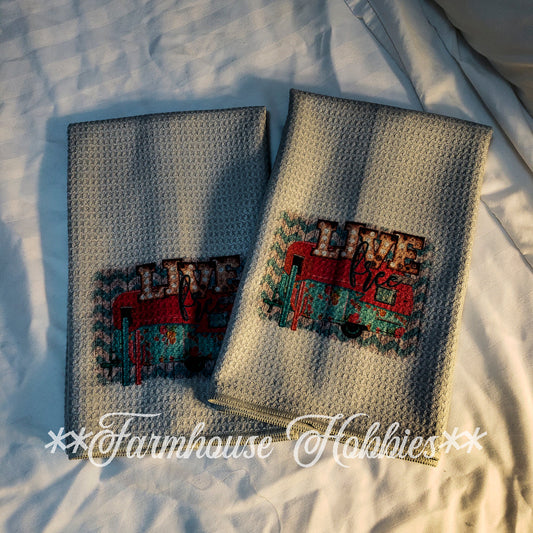 Towel Set - Live Free Camping Home Decor/Accessories Farmhouse Hobbies   