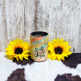 12 oz Can Chiller Glitter Swirl Ya'll need Jesus RTS Drinkware Farmhouse Hobbies   