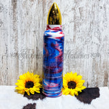 32 oz Bullet Red White & Blue Swirl RTS Drinkware Farmhouse Hobbies   