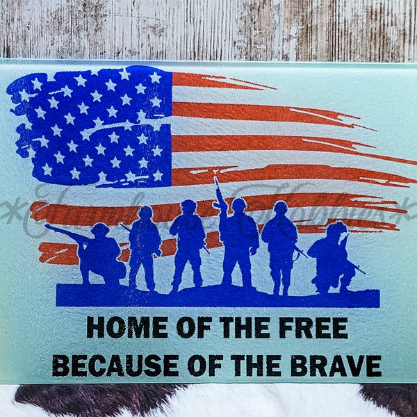 Sm. Rectangle - Home of the Free Home Decor/Accessories Farmhouse Hobbies   