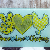 Sm. Rectangle - Chickens Home Decor/Accessories Farmhouse Hobbies   