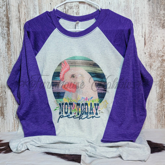 Chicken Raglan Tshirt SS T-shirt Farmhouse Hobbies   