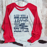 Truck Driver Raglan Tshirt SS T-shirt Farmhouse Hobbies   