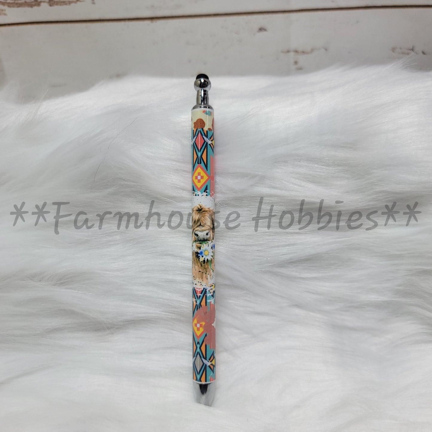 Aztec Cows Sublimation Pen  Farmhouse Hobbies   