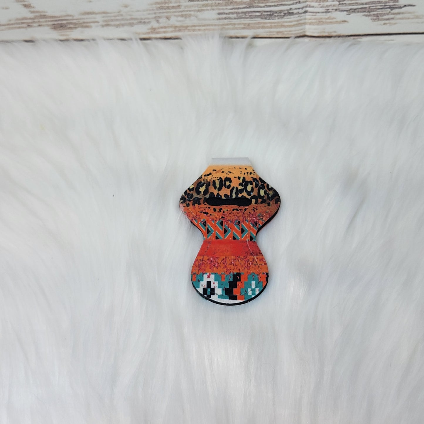 Chapstick Holder - Orange Aztec