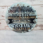 Lg. Round - Mind Your Own Biscuits with custom gift design