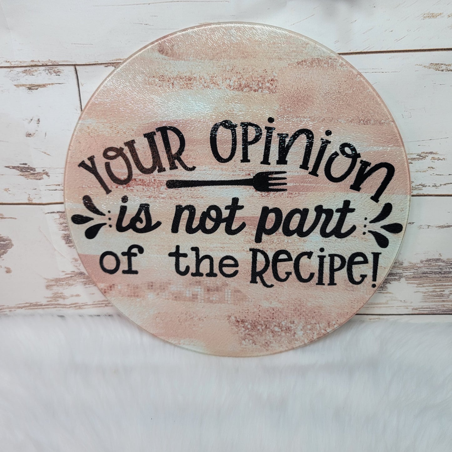 Lg. Round - Opinion with custom gift design