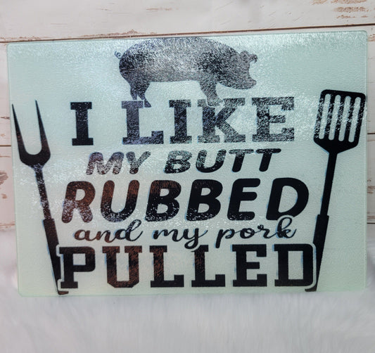 Lg. Rectangle - Butt Rubbed with custom gift design