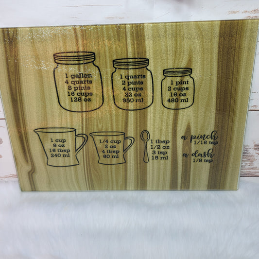 Lg. Rectangle - Wood Measurement with custom gift design