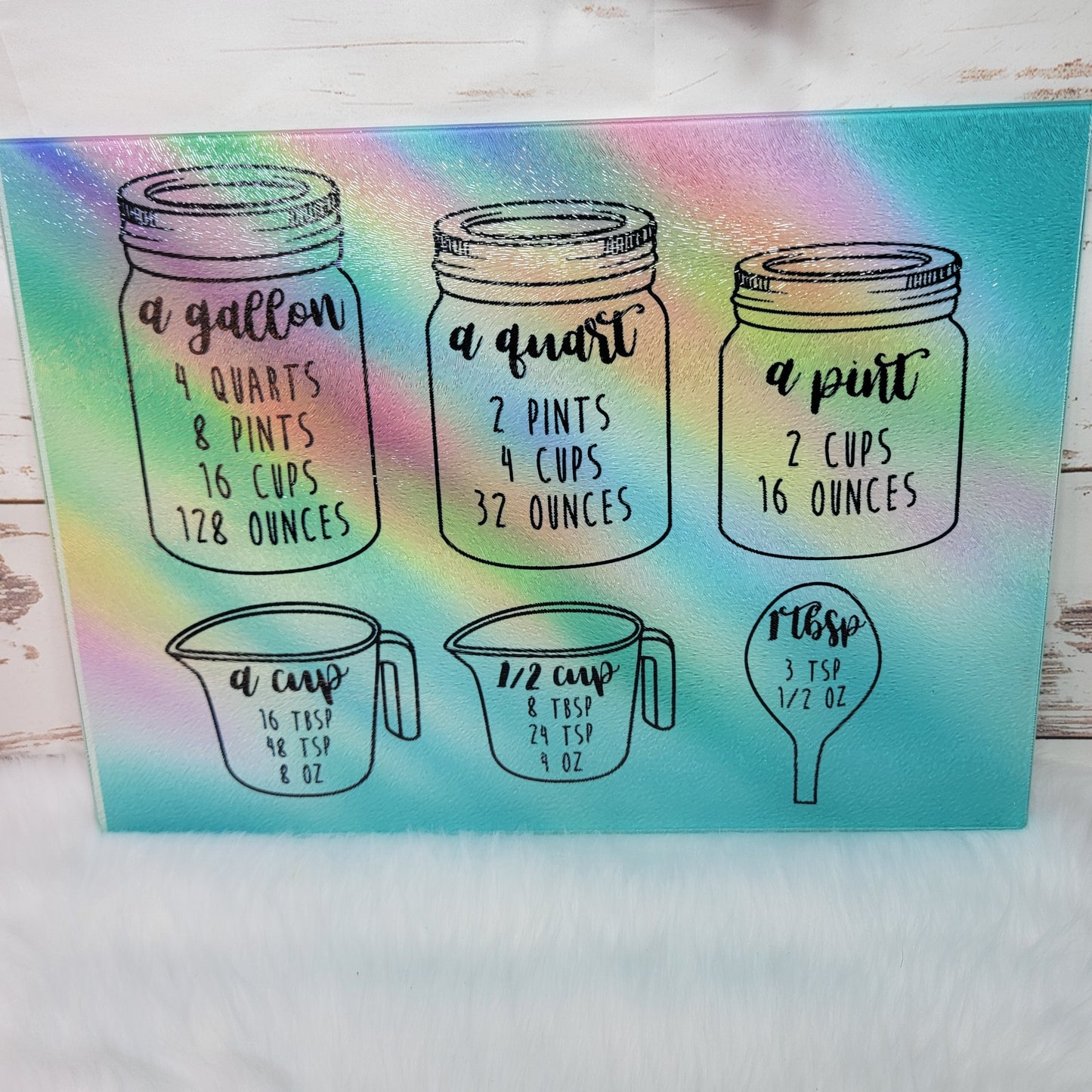 Lg. Rectangle - Colorful Measurement with custom gift design