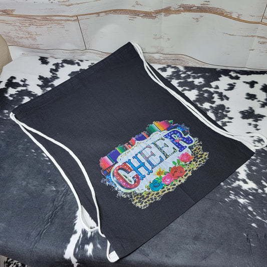 Cheer Drawstring Backpack with custom gift design