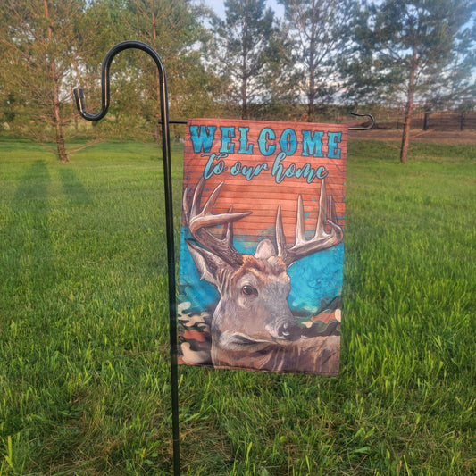 Garden Flag - Welcome Buck Home Decor/Accessories Farmhouse Hobbies   