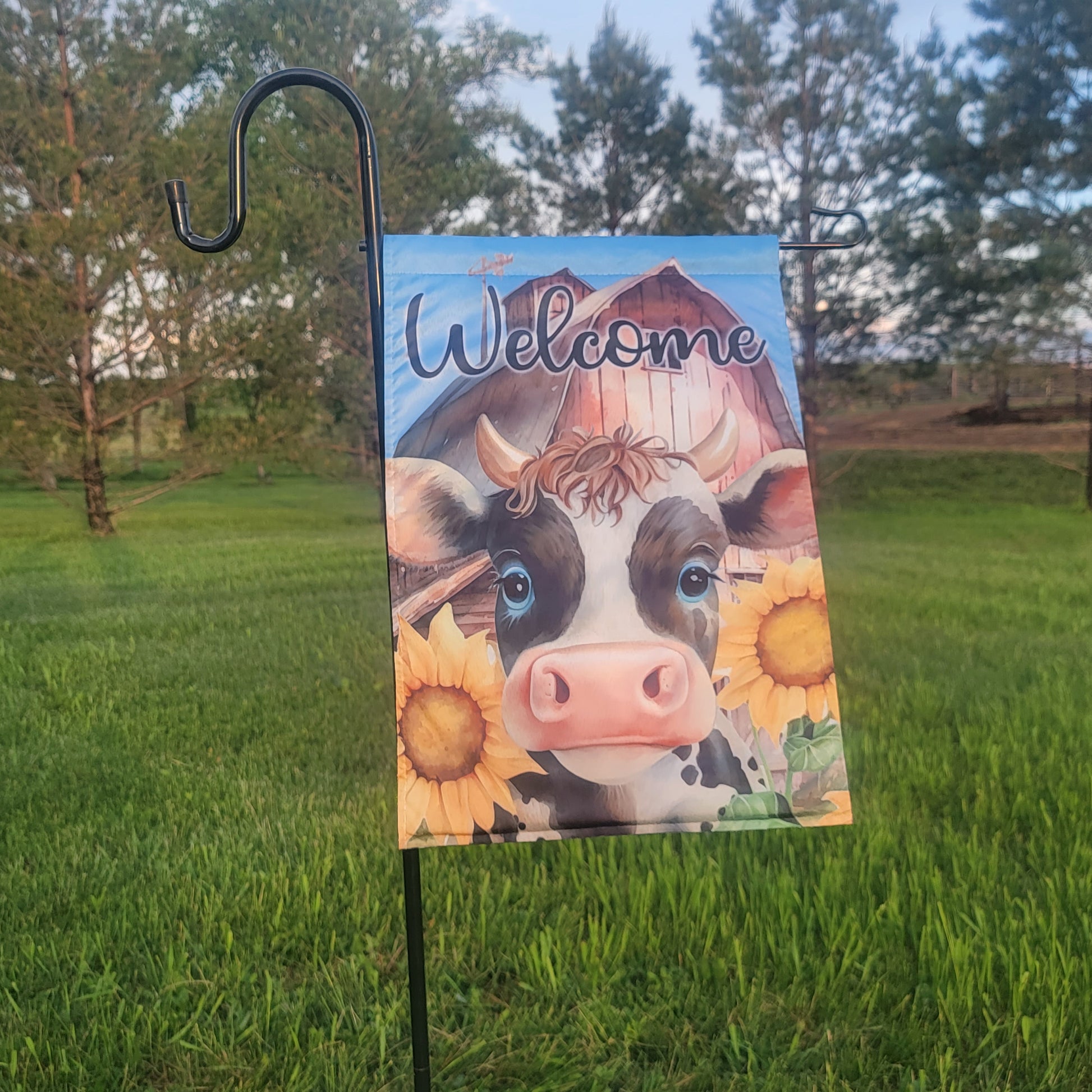 Garden Flag - Welcome Cow Home Decor/Accessories Farmhouse Hobbies   