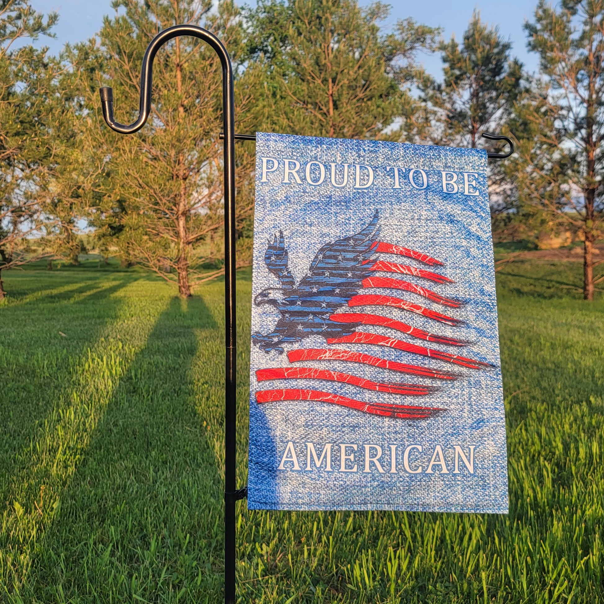 Garden Flag -Proud American Home Decor/Accessories Farmhouse Hobbies   