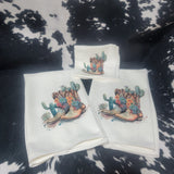 Cactus & Boots Towel Set w/washcloth Home Decor/Accessories Farmhouse Hobbies   