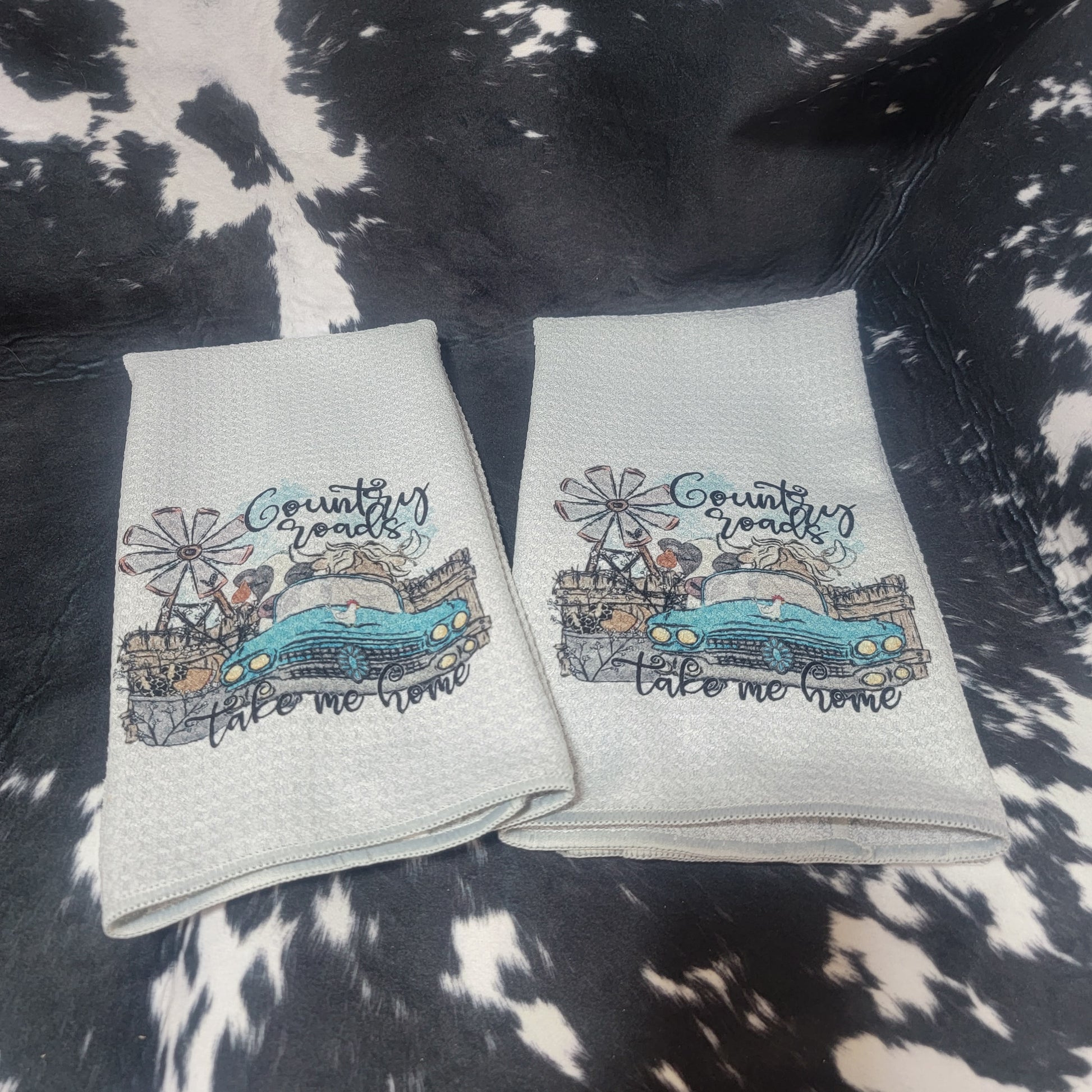 Country Roads Towel Set Home Decor/Accessories Farmhouse Hobbies   