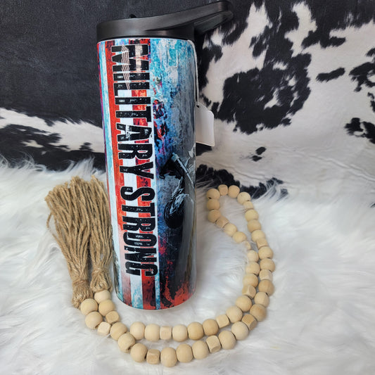 20 oz Duo - Military Strong Stainless Steel Sublimation Farmhouse Hobbies   