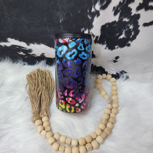 12 oz Slim Douzie-Neon Leopard  Farmhouse Hobbies   