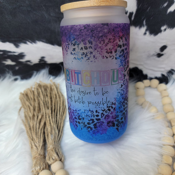 16 oz Glass Can - Ambitchous  Farmhouse Hobbies   