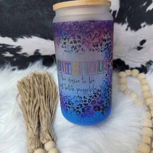 16 oz Glass Can - Ambitchous  Farmhouse Hobbies   