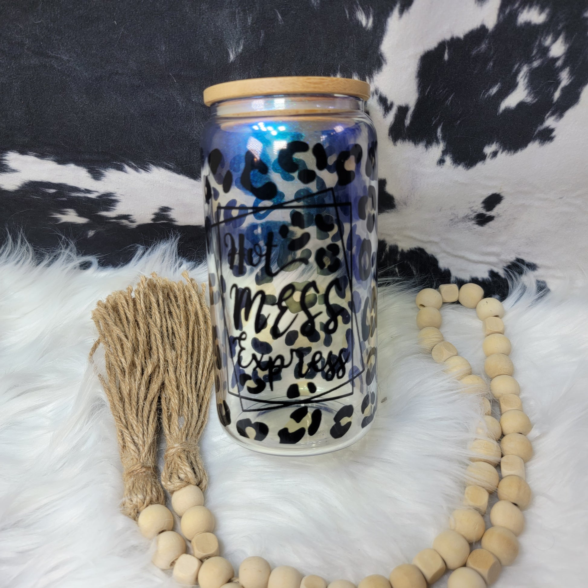 16 oz Glass Can - Hot Mess Express  Farmhouse Hobbies   