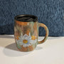 14 oz Coffee Cup Rustic Daisy with custom tumbler design