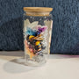 16 oz Glass Can  - Bee Kind with custom gift design