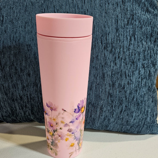 20 oz Strata - Pink Wild Flowers with custom gift design