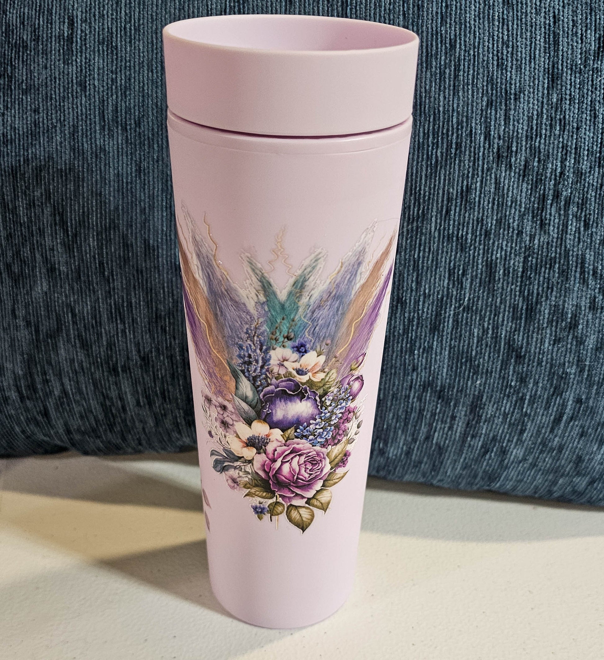 20 oz Strata - Purple Boho Flowers with custom gift design