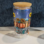 16 oz Iridescent Glass Can - Pumpkin Spice Junkie with custom gift design