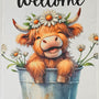 Garden Flag - Black Plaid Highlander in Pail with custom garden flag design