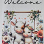 Garden Flag - Swinging Cows with custom garden flag design