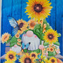 Garden Flag - Gnome & Sunflowers with custom garden flag design
