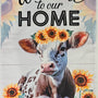 Garden Flag - Cow & Sunflowers with custom garden flag design